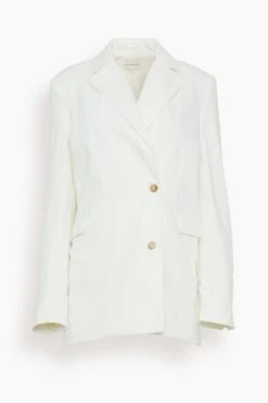 Mani Denim Blazer In Ivory
