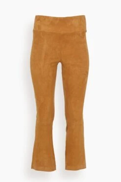 Crop Flare Legging In Camel