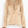 Alana Silk Blazer In Sandhill