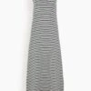 Shenie Dress In Dove Grey/Navy/Cream Stripe
