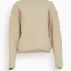 Sian Boiled Wool Cocoon Knit Top In Camel