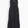 SEA Charlotte Embroidered Sleeveless Dress In Black