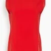 Marni Stretch Viscose Cady Sleeveless Top In Lacquer