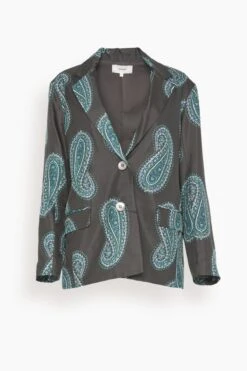 Rowe Blazer In Black Paisley