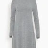 ALLUDE Mock Dress In Heather Melange