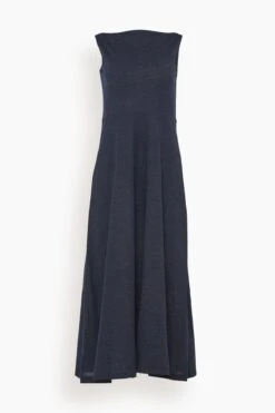 Toteme Boat-Neck Jersey Dress In Navy Melange