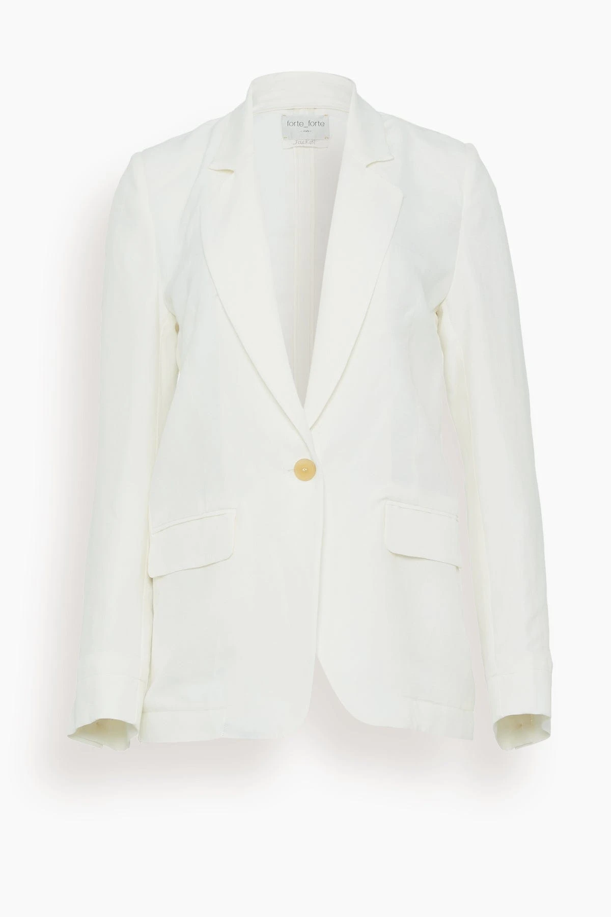 FORTE_FORTE Ripstop Fluid Viscose Jacket In White 1 FORTE_FORTE Ripstop Fluid Viscose Jacket In White