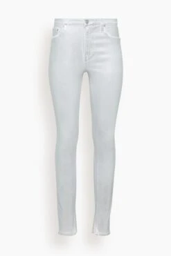 Rae High Rise Ankle Skinny Jean In Silver Foil