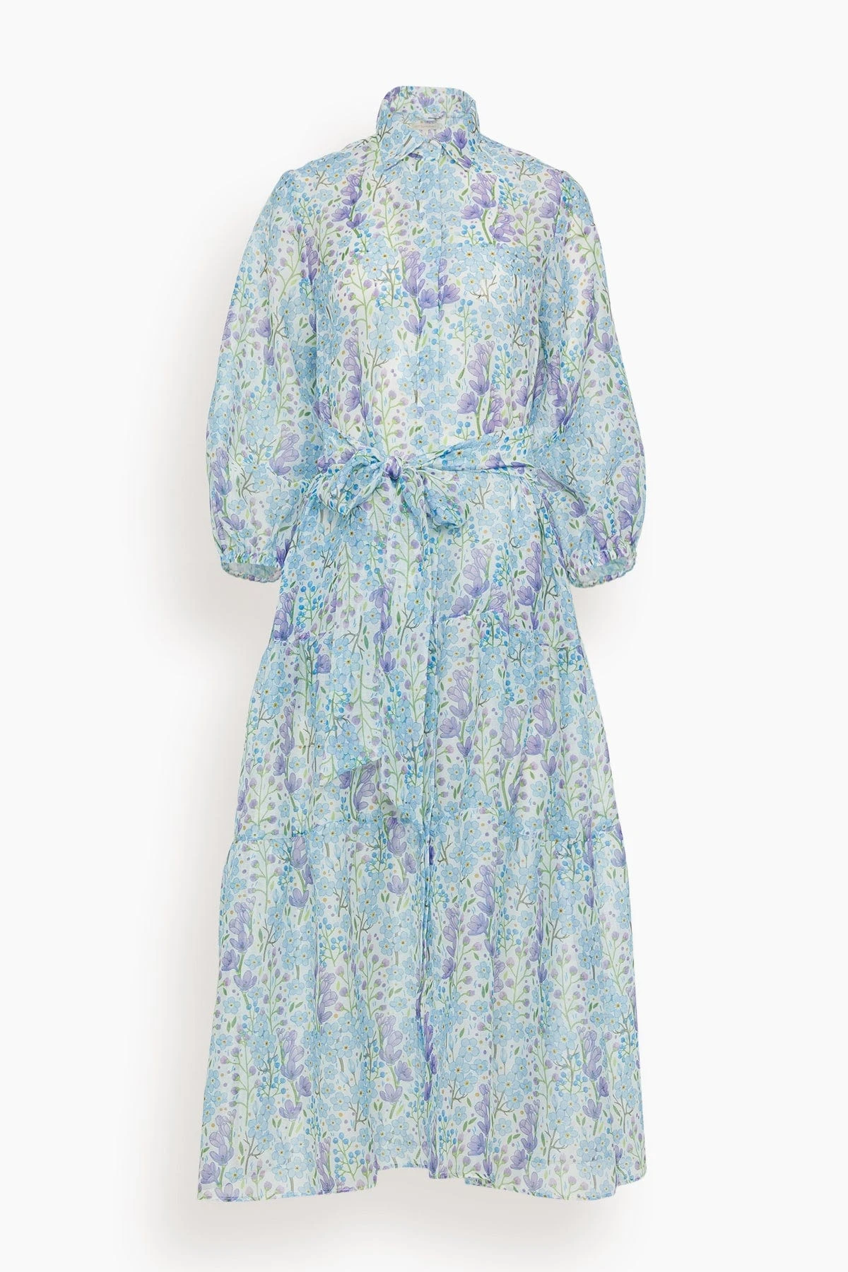 Isla Shirtdress In Lilac/Blue Floral 1 Isla Shirtdress In Lilac/Blue Floral