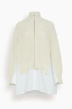 MM6 Maison Margiela Cardigan In Ivory