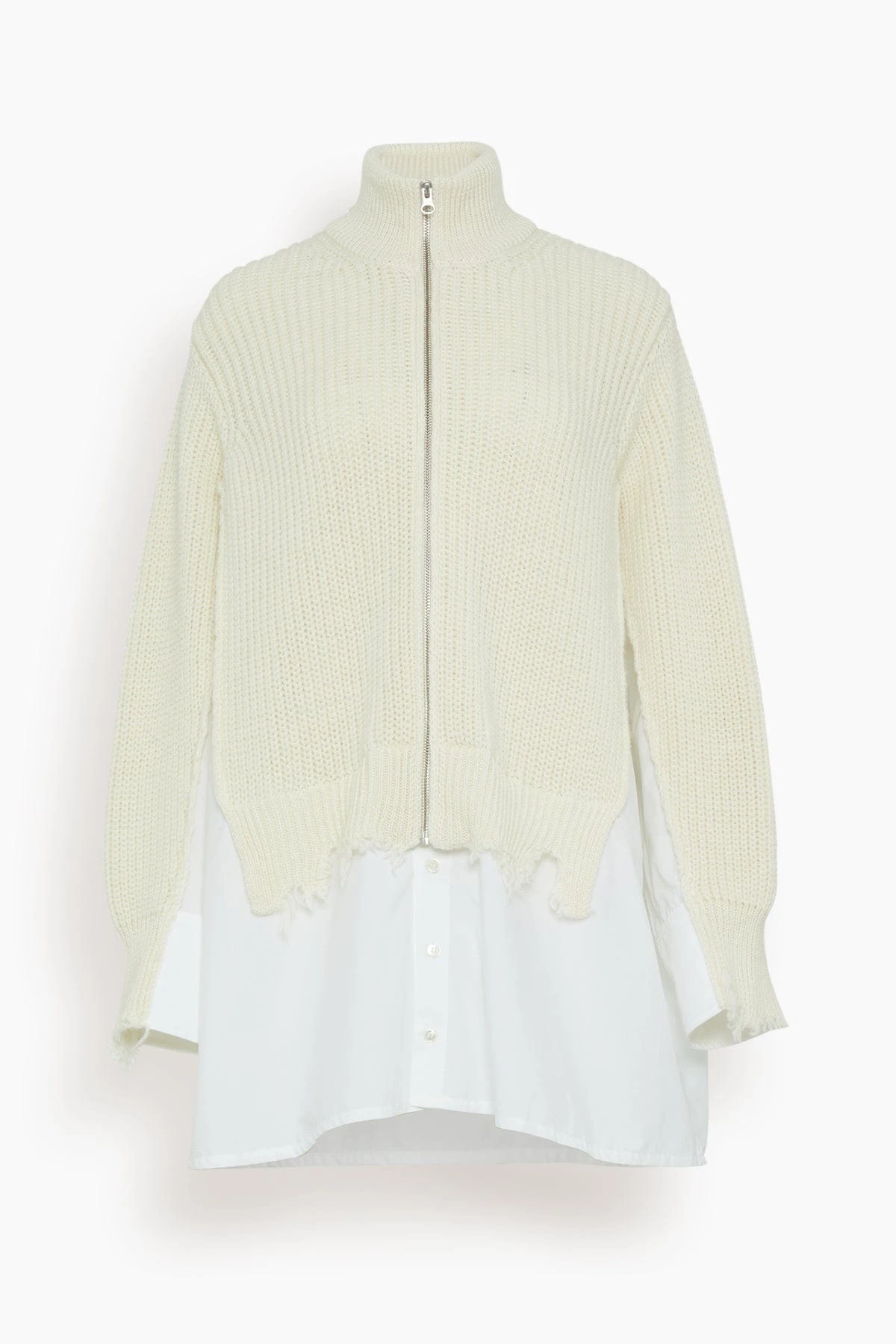 MM6 Maison Margiela Cardigan In Ivory 1 MM6 Maison Margiela Cardigan In Ivory