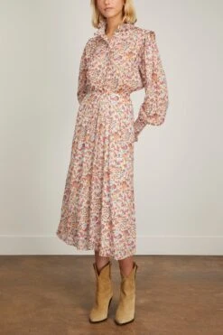 Galoa Dress In Ecru/Orange -Dries Van Noten Shop 290632 2