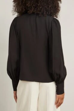 ULLA JOHNSON Lilliana Blouse In Noir -Dries Van Noten Shop 297476 3