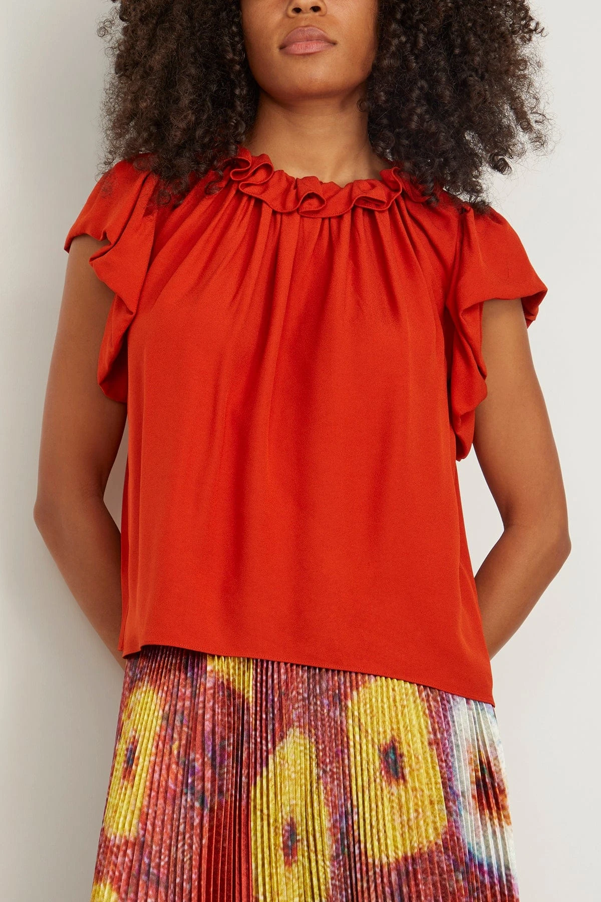 ULLA JOHNSON Monika Top In Red Oxide 3 ULLA JOHNSON Monika Top In Red Oxide - Image 3