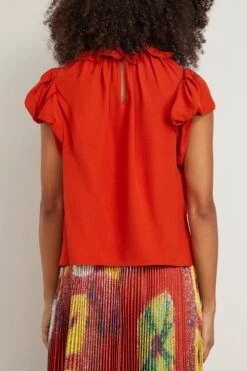 ULLA JOHNSON Monika Top In Red Oxide 7 ULLA JOHNSON Monika Top In Red Oxide -Dries Van Noten Shop 297489 3
