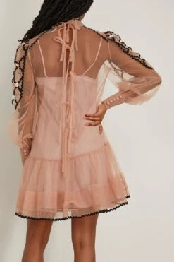 Rhue Beaded Mini Dress In Pink -Dries Van Noten Shop 297894 3