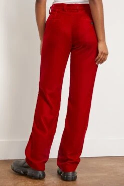 R13 Lemmy Trouser In Red Velvet -Dries Van Noten Shop 299412 3