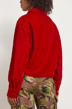R13 Shrunken CPO Jacket In Red Velvet -Dries Van Noten Shop 299421 3