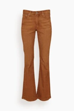 Camila Mid Rise Boot Cut Jean In Rust