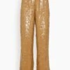 Dries Van Noten Puvis Bis Embroidery Pants In Sand