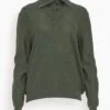 Lemaire Trompe L'oeil Jumper In Ivy Green