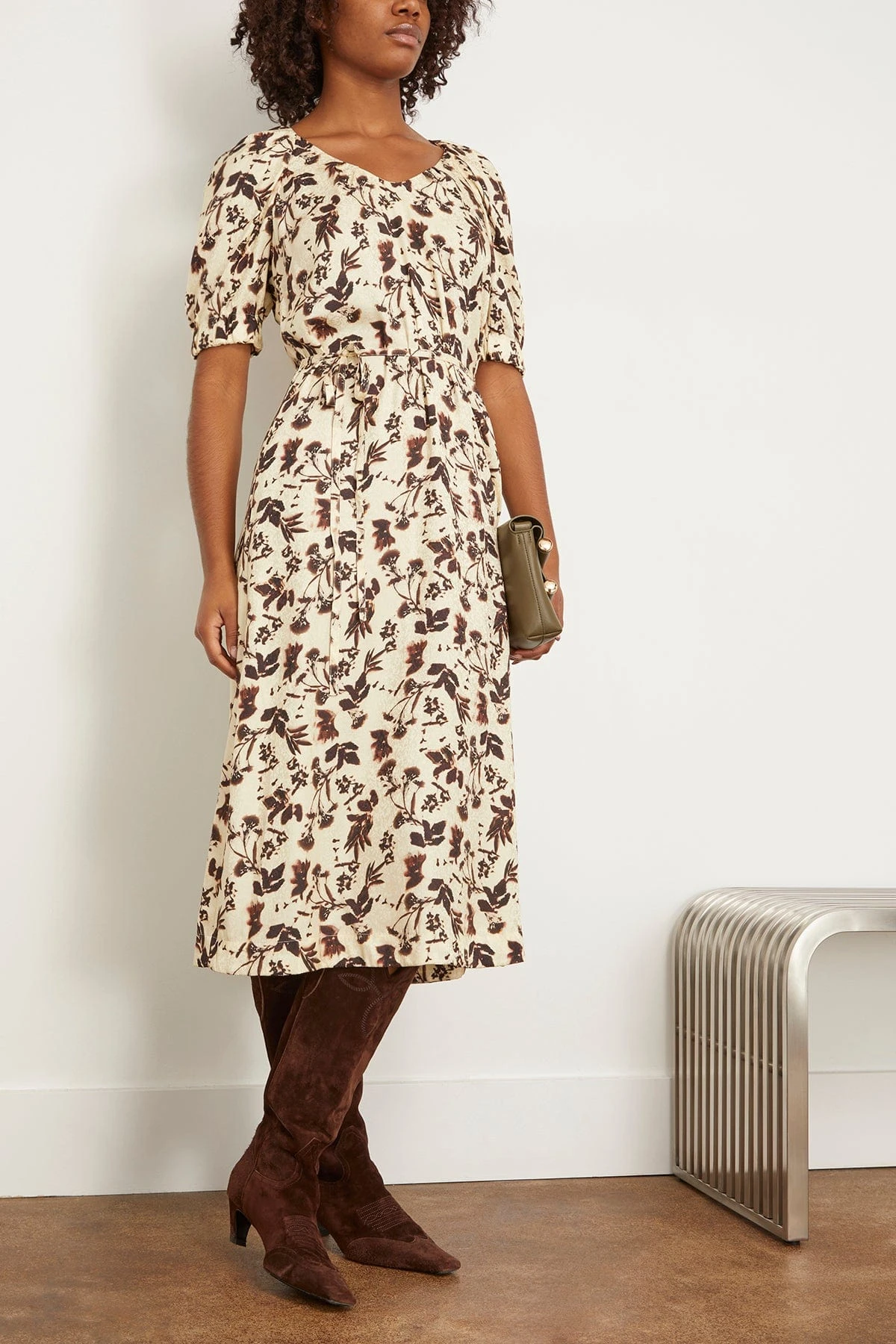 Darling Dress In Cream Flower 2 Darling Dress In Cream Flower - Image 2