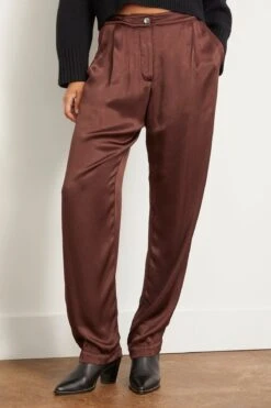 Bianca Pant In Chocolate -Dries Van Noten Shop 300618 2