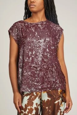 Dries Van Noten Cuzco Embroidery Shirt In Dark Burgundy -Dries Van Noten Shop 306740 2