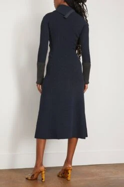 PROENZA SCHOULER Fine Rib Knit Dress In Midnight Multi -Dries Van Noten Shop 308966 3