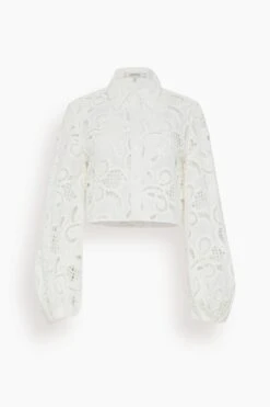 DOROTHEE SCHUMACHER Generous Gaze Cotton Blouse In Camellia White