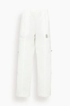 Training Pants In White Grosgrain