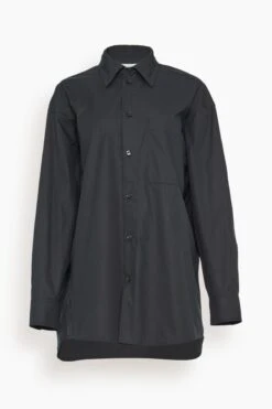 Lemaire Long Shirt In Caviar
