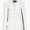 PROENZA SCHOULER Viscose Suiting Tuxedo Jacket In Off White Multi