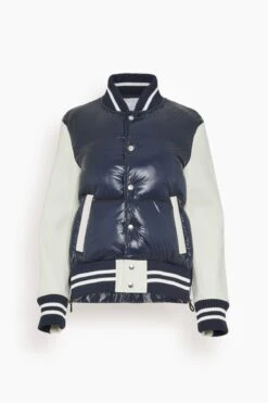 Sacai Padded Blouson In Navy/Off White