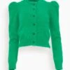 ULLA JOHNSON Aisha Cardigan In Emerald
