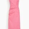 DOROTHEE SCHUMACHER Draped Sophistication Dress In Bright Pink