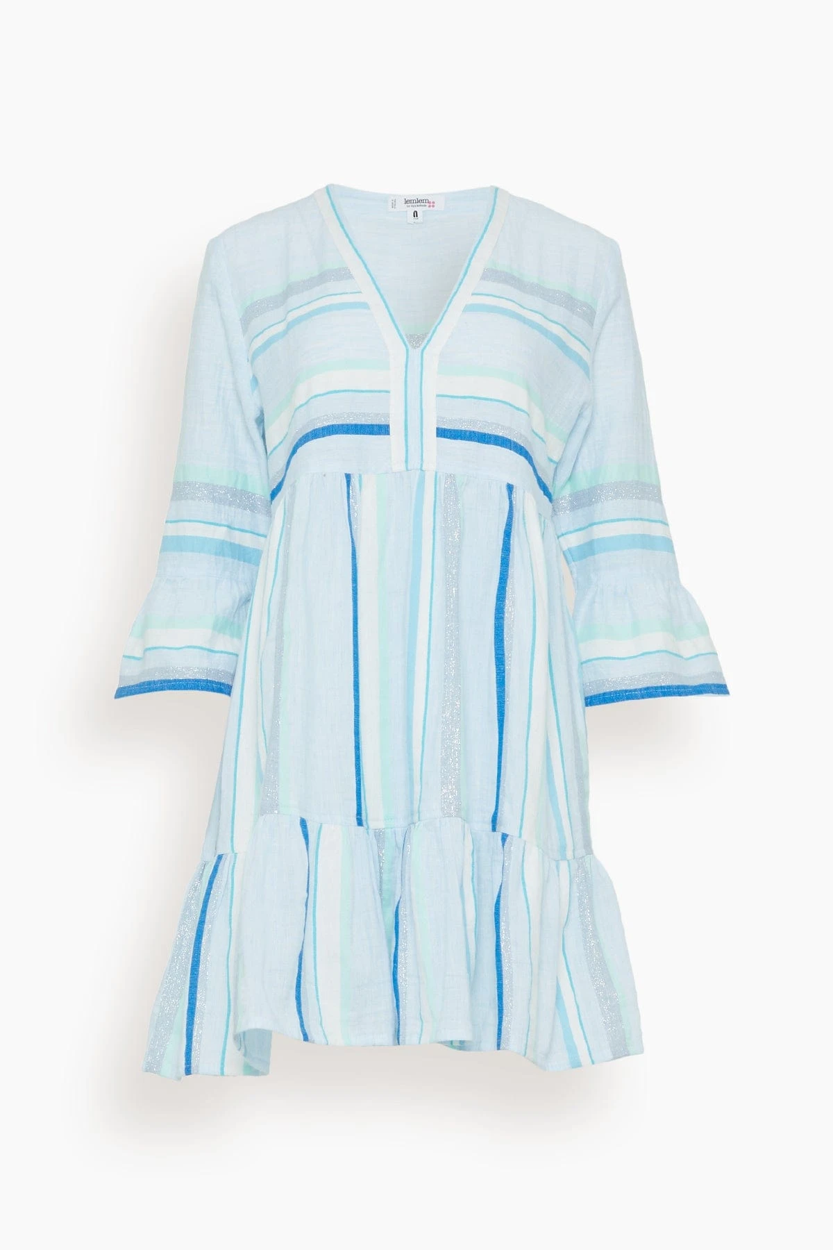 Ruki Flutter Dress In Silver Sky 1 Ruki Flutter Dress In Silver Sky