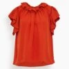 ULLA JOHNSON Monika Top In Red Oxide