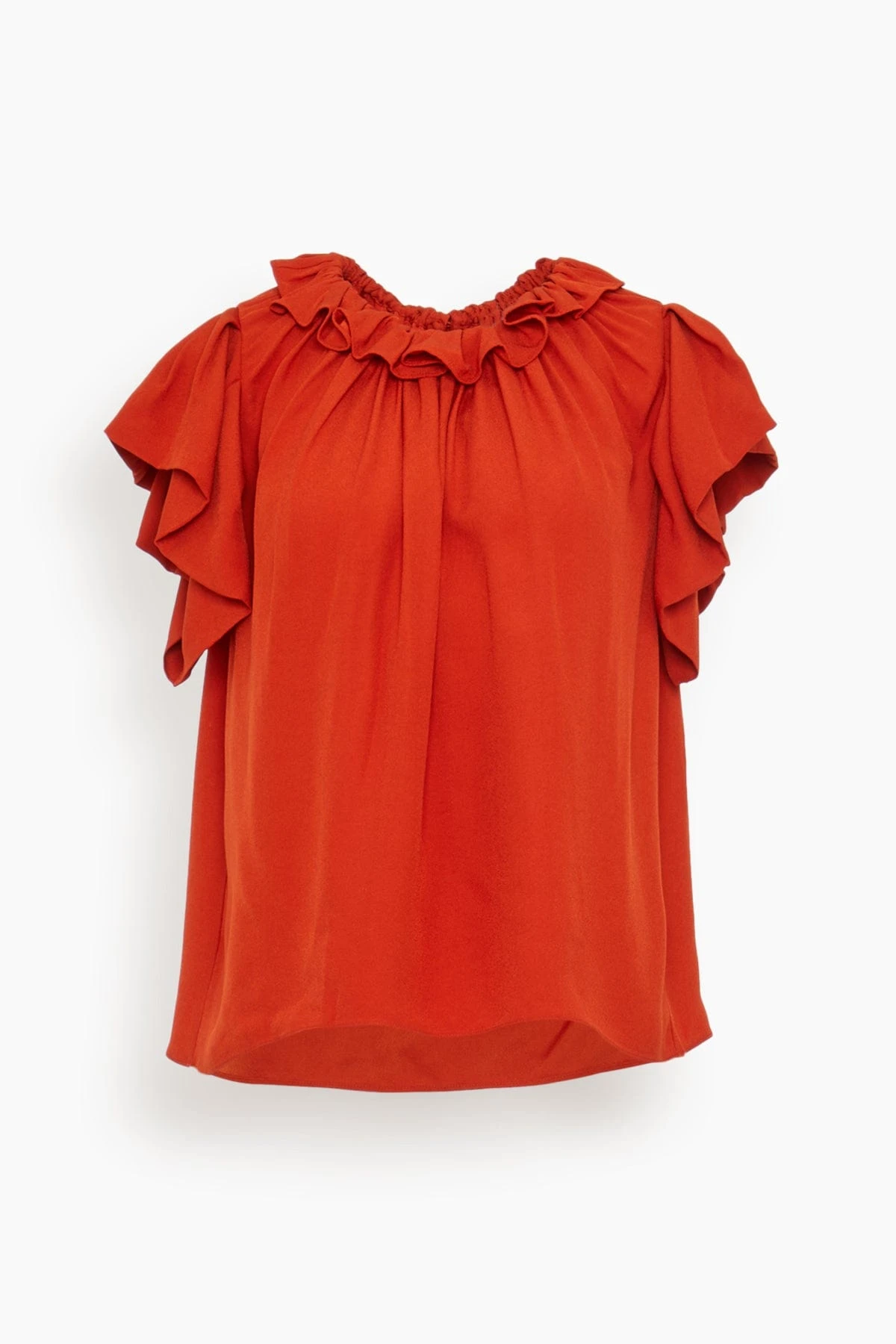 ULLA JOHNSON Monika Top In Red Oxide 1 ULLA JOHNSON Monika Top In Red Oxide