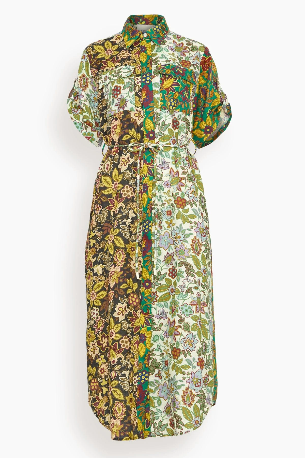 Isabella Patchwork Shirtdress In Multi 1 Isabella Patchwork Shirtdress In Multi