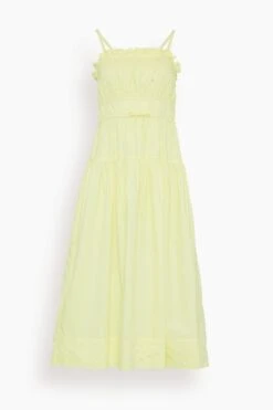 ULLA JOHNSON Lisbet Dress In Lemon Quartz