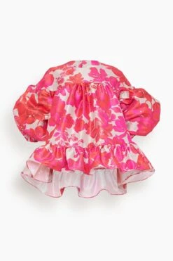 Simone Top In Red Orchid