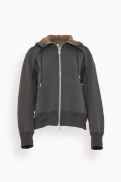 Sacai Sponge Sweat Hoodie In C/Gray