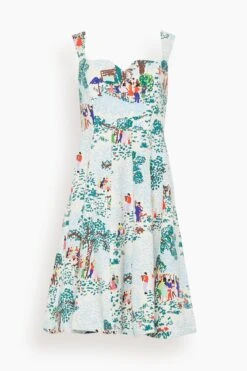 Printed Linen Long Dress In Day
