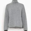 ALLUDE Mock Sweater In Heather Melange