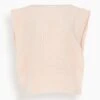Top Sleeveless Round Neck Knit Sweater In Rosa