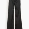FORTE_FORTE Stretch Duchesse Wide Leg Pant In Noir