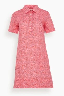 Short Sleeve Popover Dress In Poppy Day Liberty Print