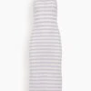 Atlanta Halter Knit Dress In Lilac Stripe