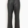 Leather Straight Pant In Black